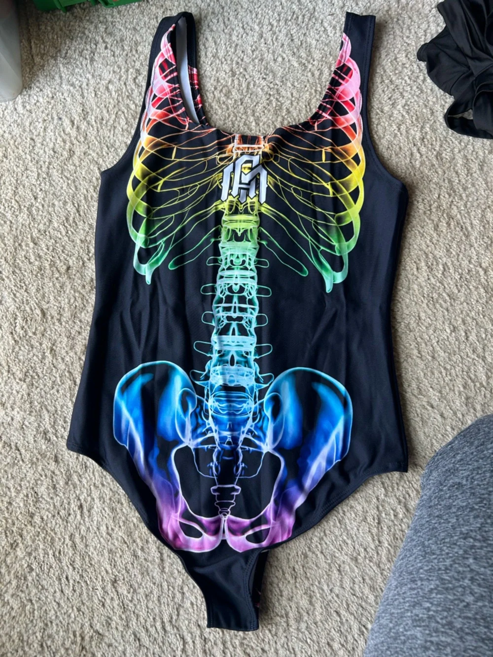 Skeleton Rave Bodysuit - Large - Picture 2 of 3